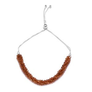 Hessonite Garnet Bolo Bracelet